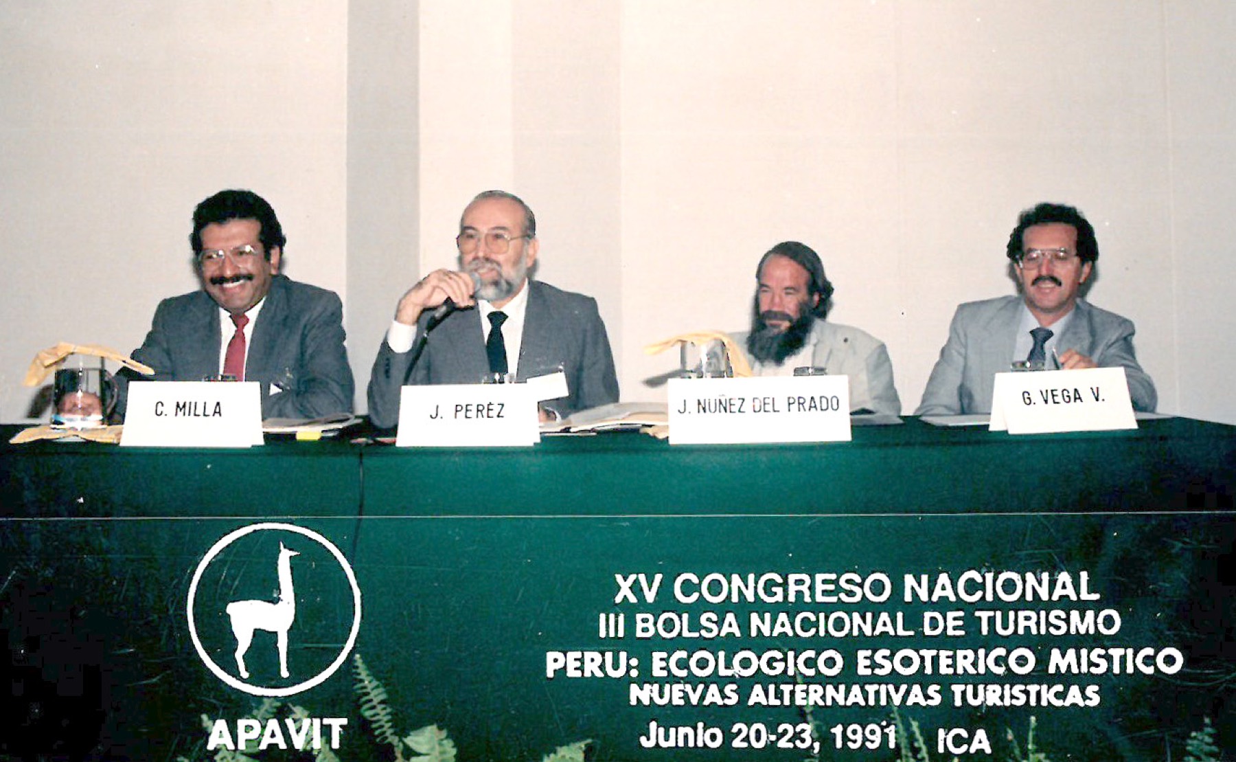 Panel at the 15th APAVIT National Congress, Ica 1991, with Carlos Milla