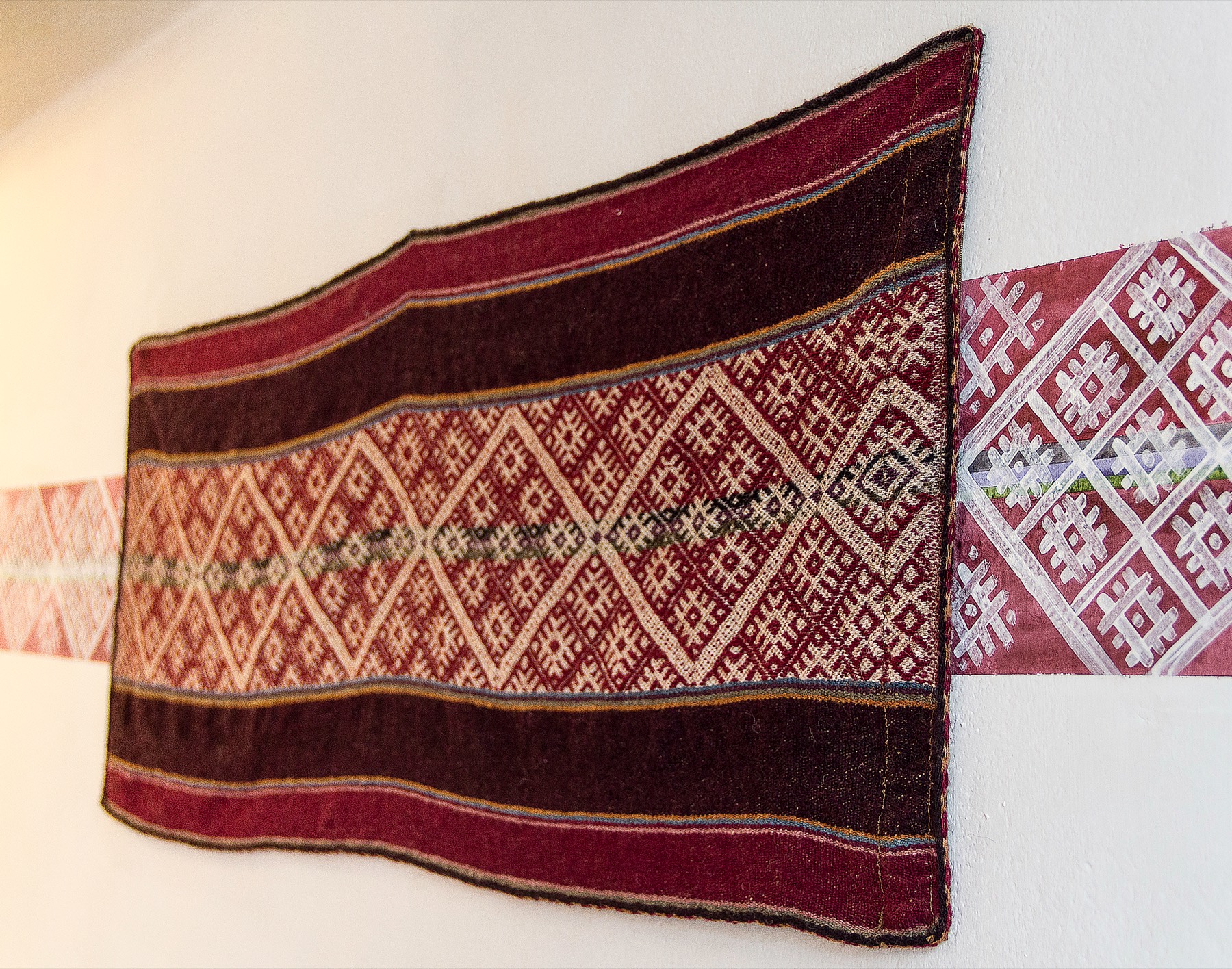 Andean textile art inside the hotel