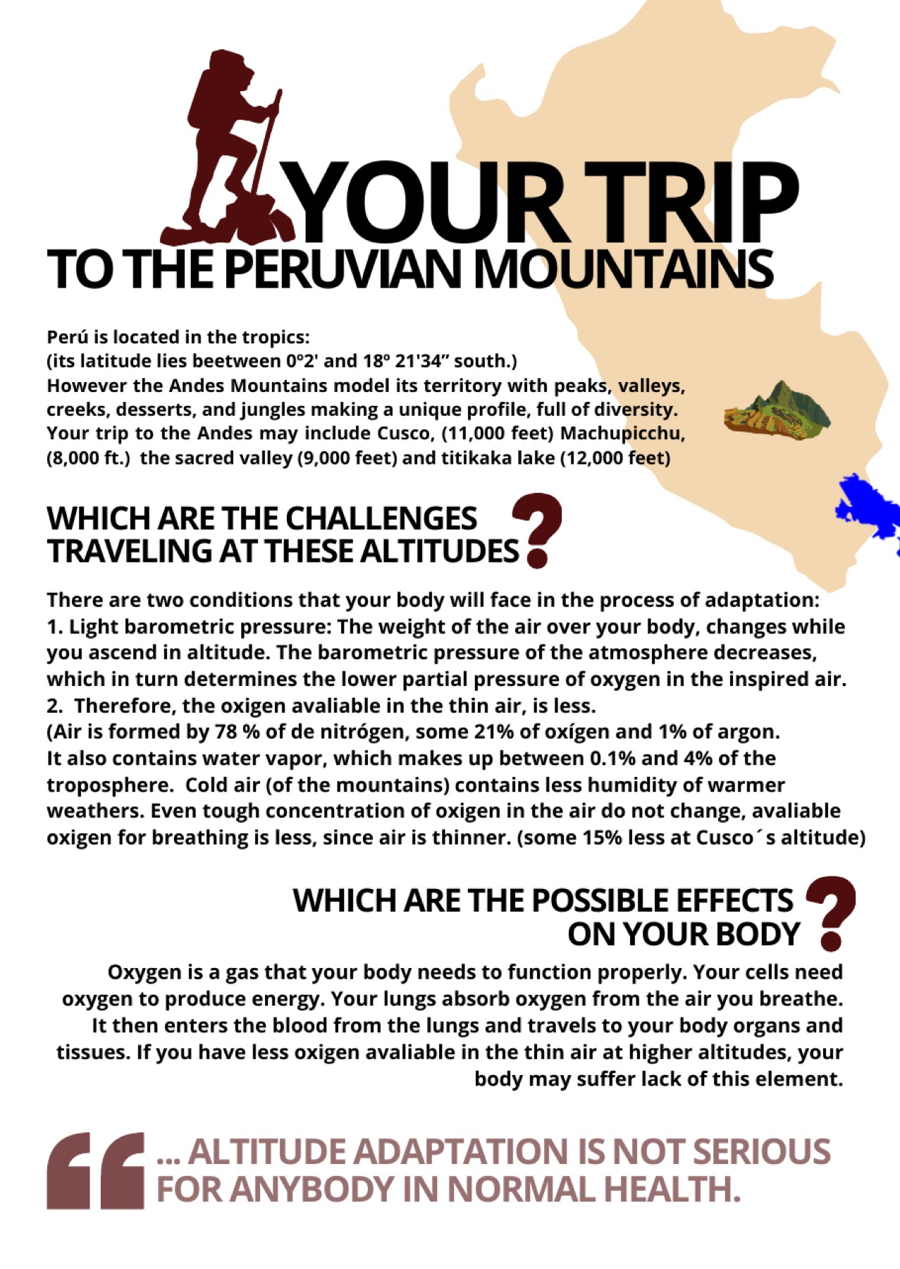 Your trip to the Peruvian mountains, page 1